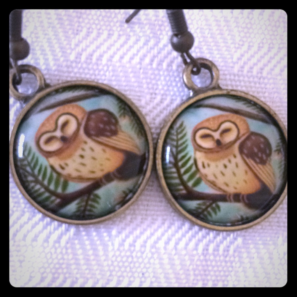 Owl earrings vintage